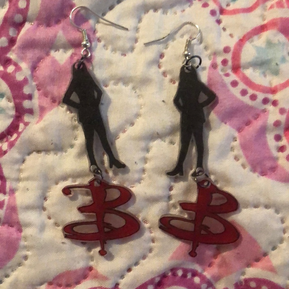 Handmade Buffy the Vampire Slayer Earrings & Pins